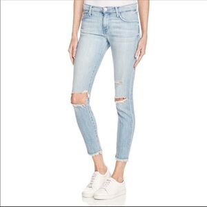 Current Elliot Distressed The Stiletto Jeans Mid Day Destroy Size 24/0